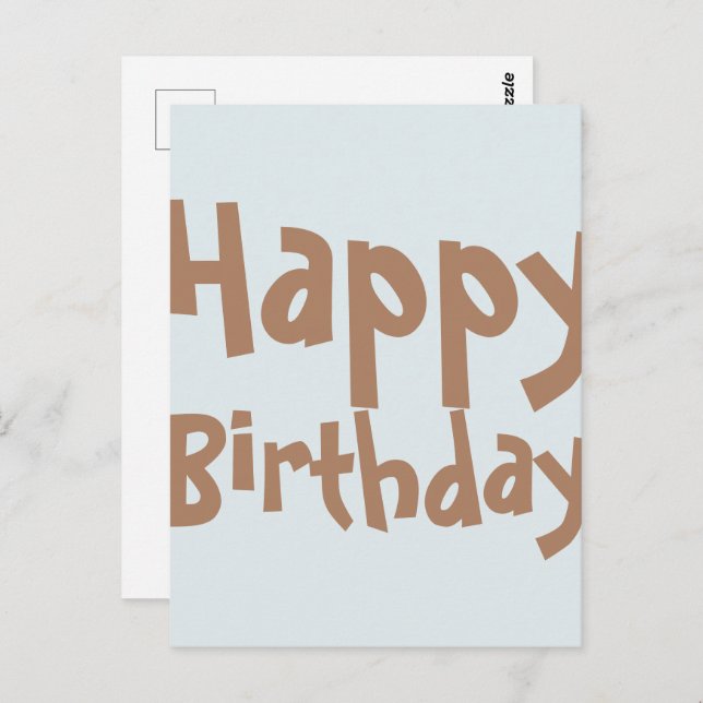 Smart Party Happy Birthday Card  (Front/Back)
