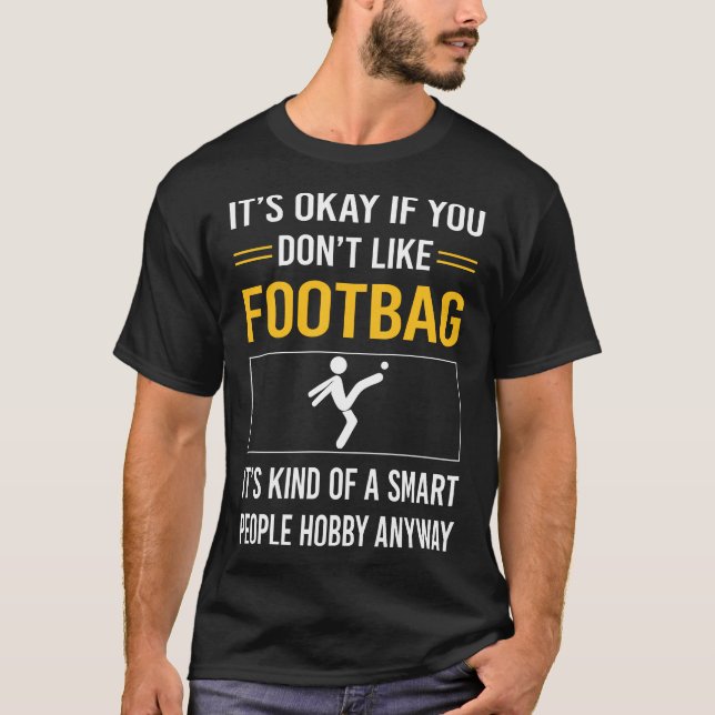 Smart People Footbag Hacky Sack Sacker T-Shirt (Front)