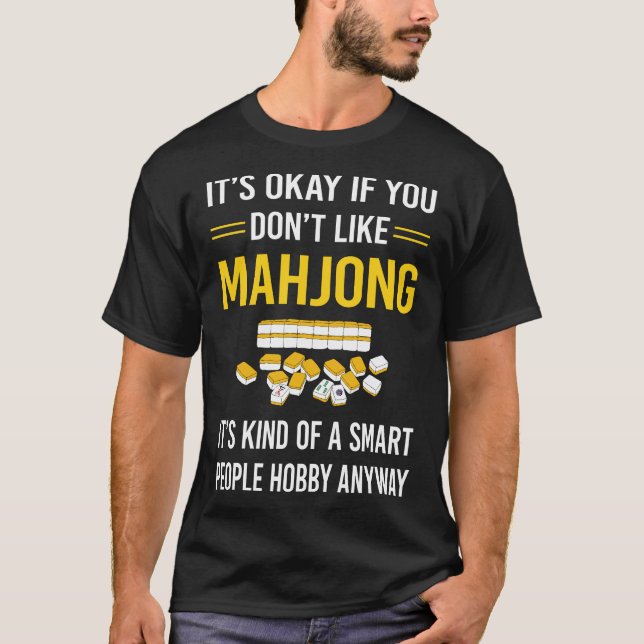 Smart People Mahjong Majong Mah Jong Mah Jongg T-Shirt (Front)