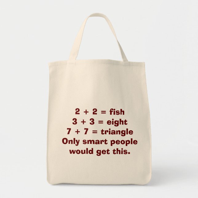 Smart People Math Tote Bag (Front)