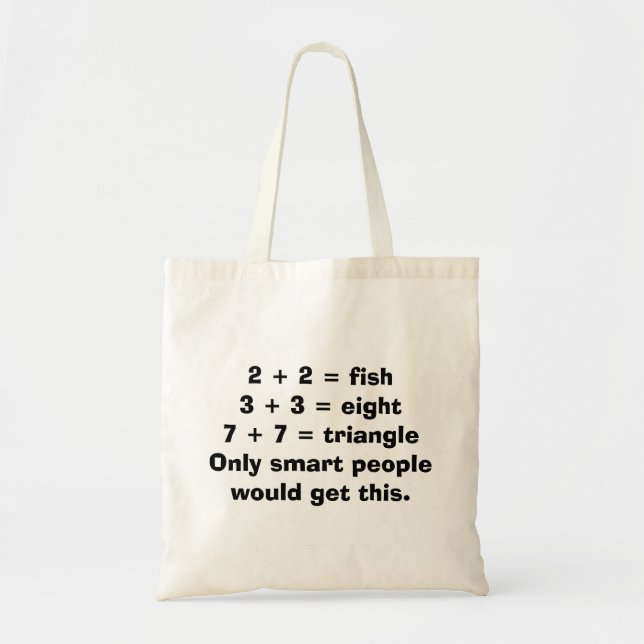 Smart People Math Tote Bag (Front)