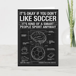 Smart People Soccer Blueprint Funny Intelligent Fo Card