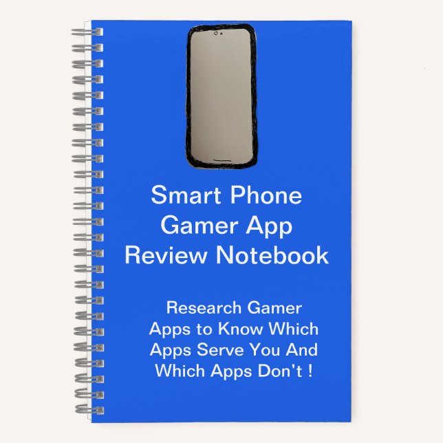Smart Phone Gamer App Review Notebook (Front)