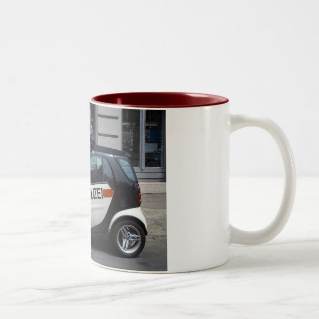 smart Police Car Two-Tone Coffee Mug (Right)