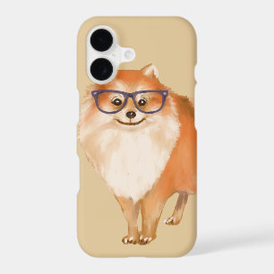 Smart Pomeranian Puppy (Background Colour Editable