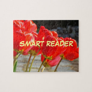 SMART READER gifts puzzles Red Tulip Flowers