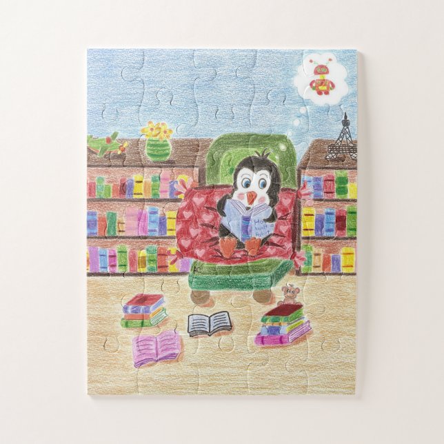 Smart reading penguin puzzle (Vertical)