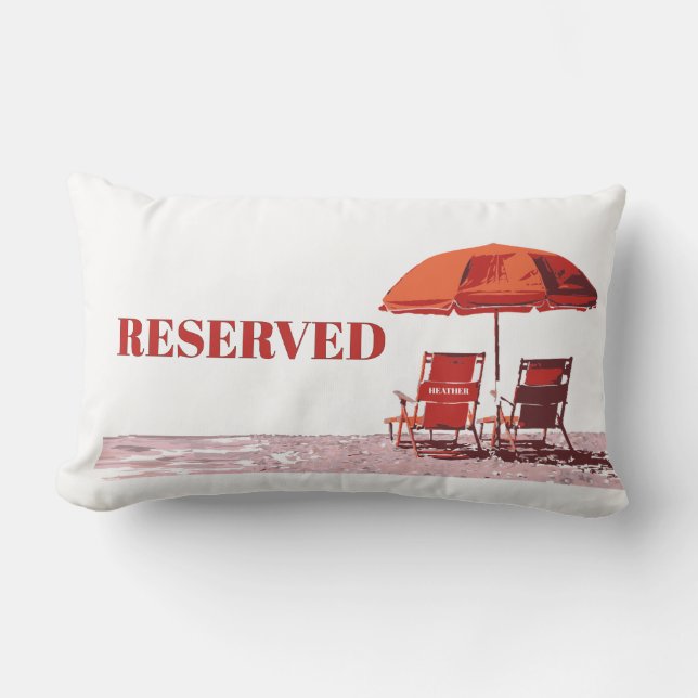 SMART! 🏖️ Reserved Beach Pillow – Add Name (Front)