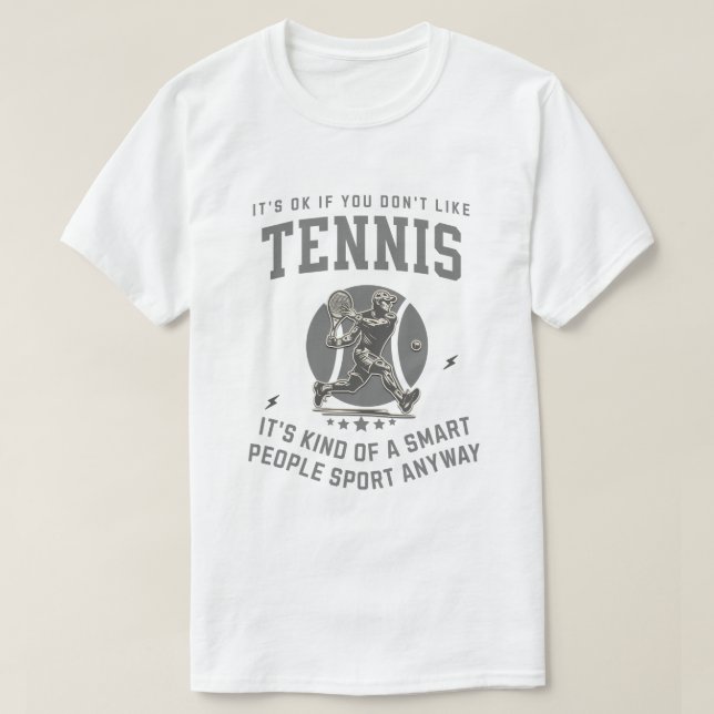 Smart Retro Tennis Sport T-Shirt (Design Front)