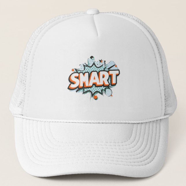 Smart & Sleek Modern Lettering Trucker Hat (Front)