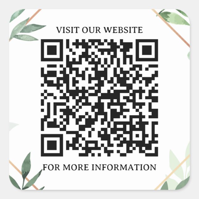 Smart Square: Business QR Code Sticker (Front)