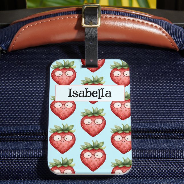 Smart Strawberry  Luggage Tag (Front Insitu 2)