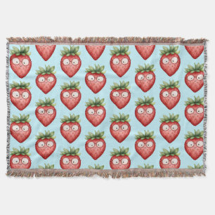 Smart Strawberry Throw Blanket