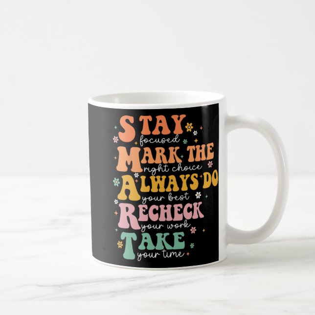Smart Test Day Squad Funny Student Teacher Testing Coffee Mug (Right)