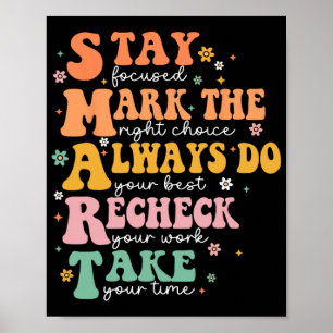 Smart Test Day Squad Funny Student Teacher Testing Poster