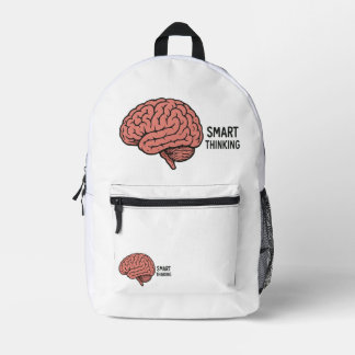 Smart Thinking The Power of the Brain Printed Backpack