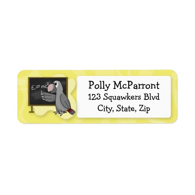 Smart Timneh African Grey Return Address Label (Front)