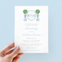 Smart Topiary Monogram Boy Christening Party