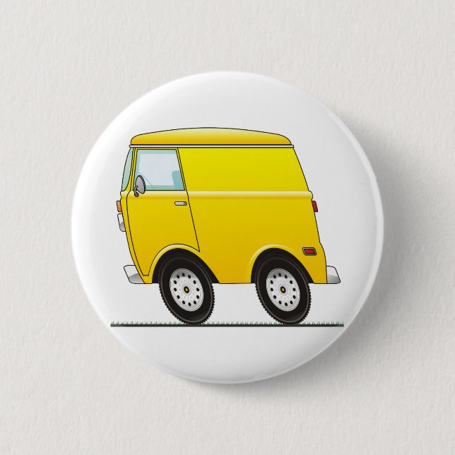 Smart Van Yellow 6 Cm Round Badge (Front)