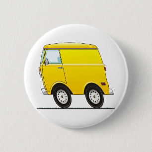 Smart Van Yellow 6 Cm Round Badge