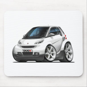 Smart White Car Mouse Pad