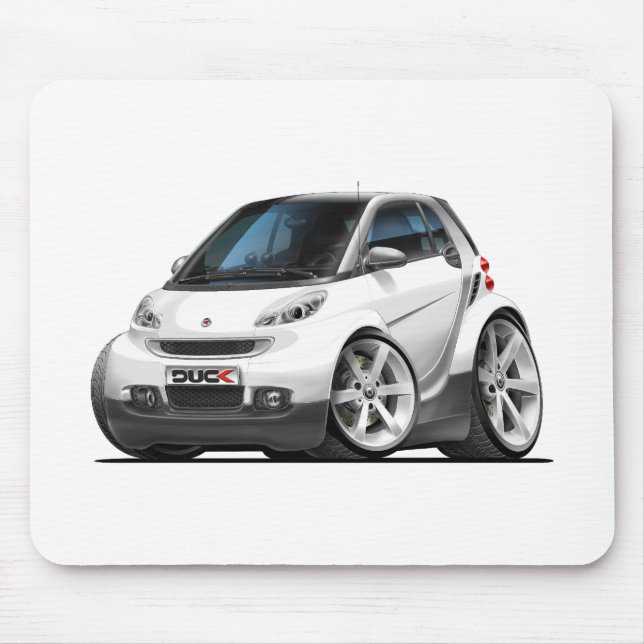 Smart White Car Mouse Pad (Front)