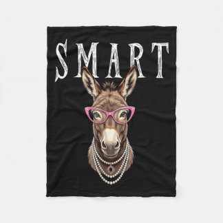 Smart With Gles Funny Sayings Smart-- Fleece Blanket