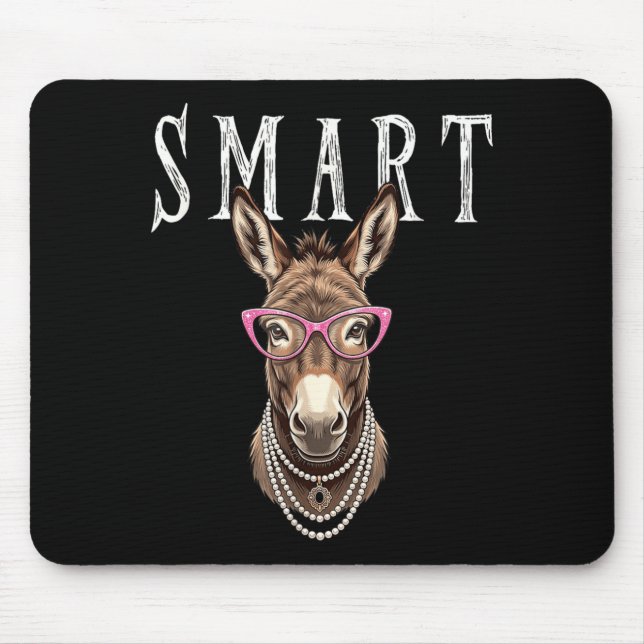Smart With Gles Funny Sayings Smart-- Mouse Pad (Front)