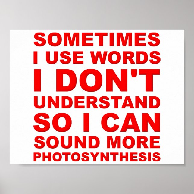 Smart Words Funny Poster (Front)