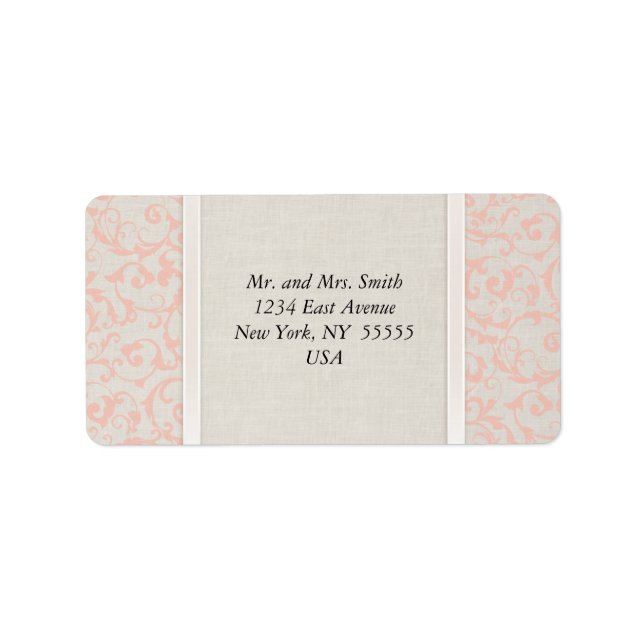 SmartElegance Coral Address Lables Label (Front)