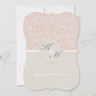 SmartElegance Coral Wedding Invitation