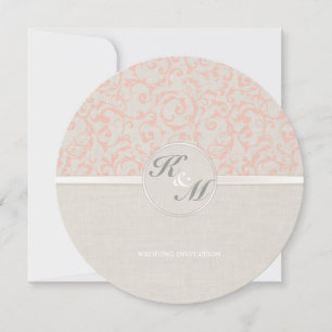 SmartElegance Coral Wedding Invitation