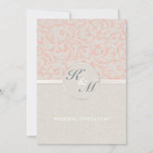 SmartElegance Coral Wedding Invitation