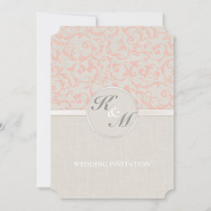 SmartElegance Coral Wedding Invitation