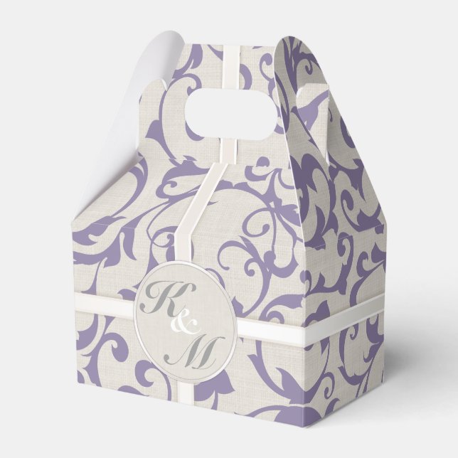 SmartElegance Lavender Wedding Collection Favour Box (Front Side)