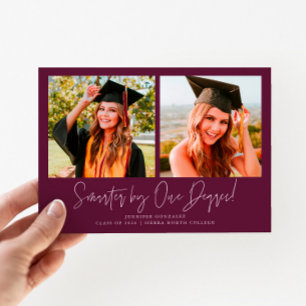 Smarter By One Degree Cranberry Grad Multi Photo Announcement