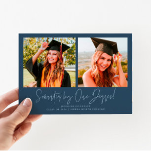 Smarter By One Degree Navy Blue Grad Multi Photo Announcement