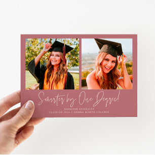 Smarter By One Degree Pink Grad Multi Photo Announcement