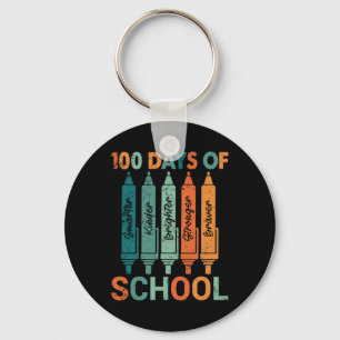 Smarter Kinder Stronger Brighter 100 Days Of Schoo Key Ring