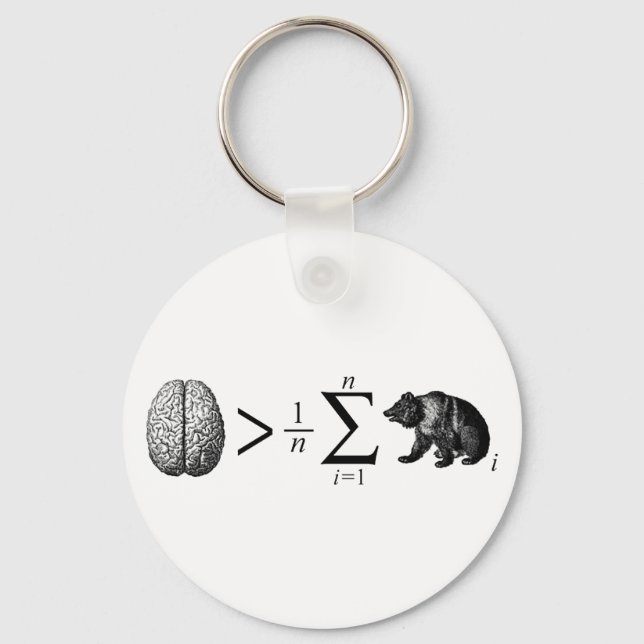 Smarter Than The Average Bear Key Ring (Front)