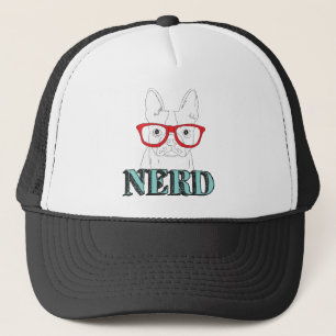 Smartest Boston Terrier Black and White Cute Puppy Trucker Hat