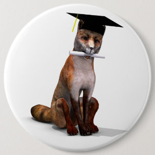 Smartest Fox In Town 6 Cm Round Badge