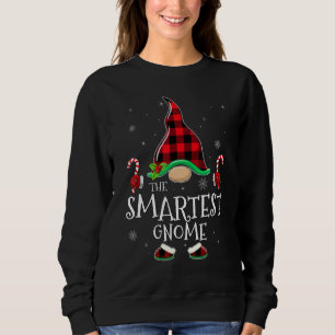 Smartest Gnome Buffalo Plaid Matching Family Chris Sweatshirt