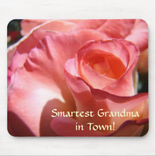 SMARTEST GRANDMA in Town! Mousepad Gifts ROSE