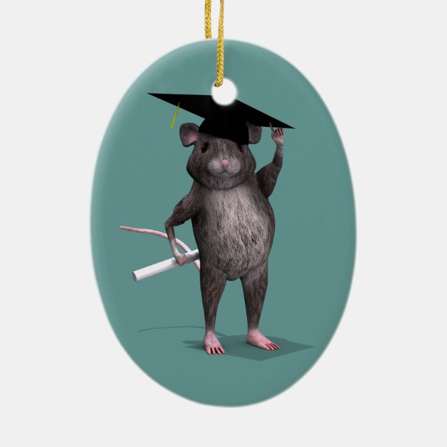 Smartest Rat In Town Ceramic Tree Decoration (Back)