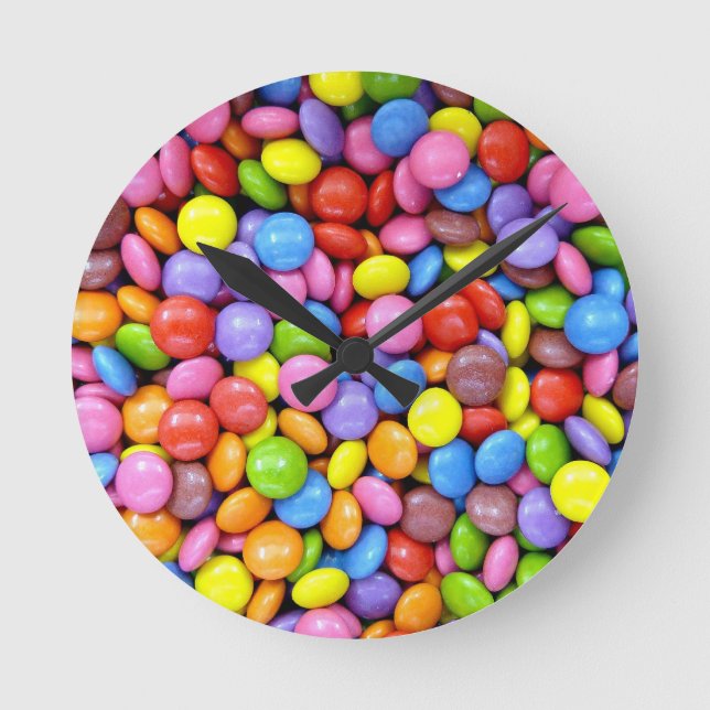 Smarties Background Round Clock (Front)
