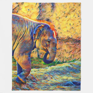 smartmix animal- elephant baby fleece blanket