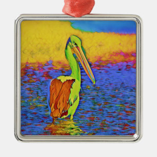 smartmix animal- pelican metal ornament