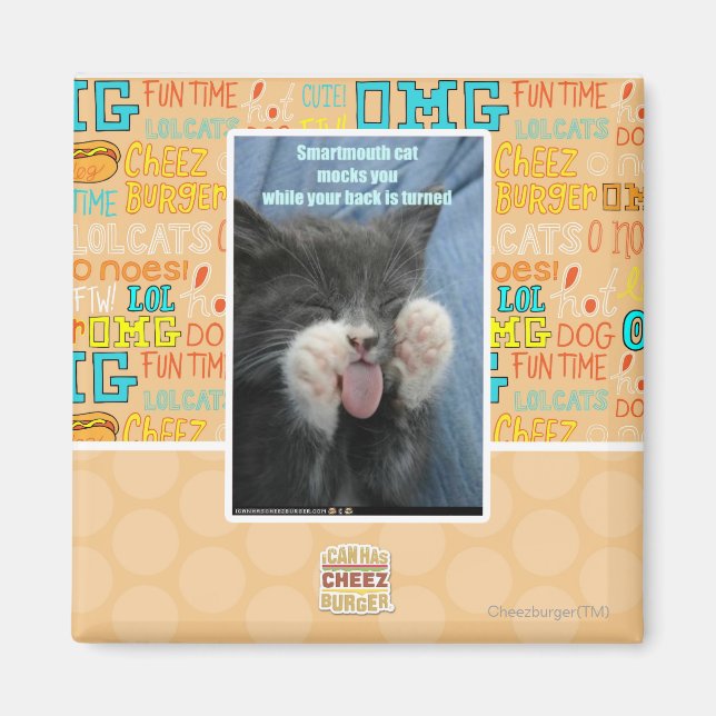 Smartmouth cat magnet (Front)