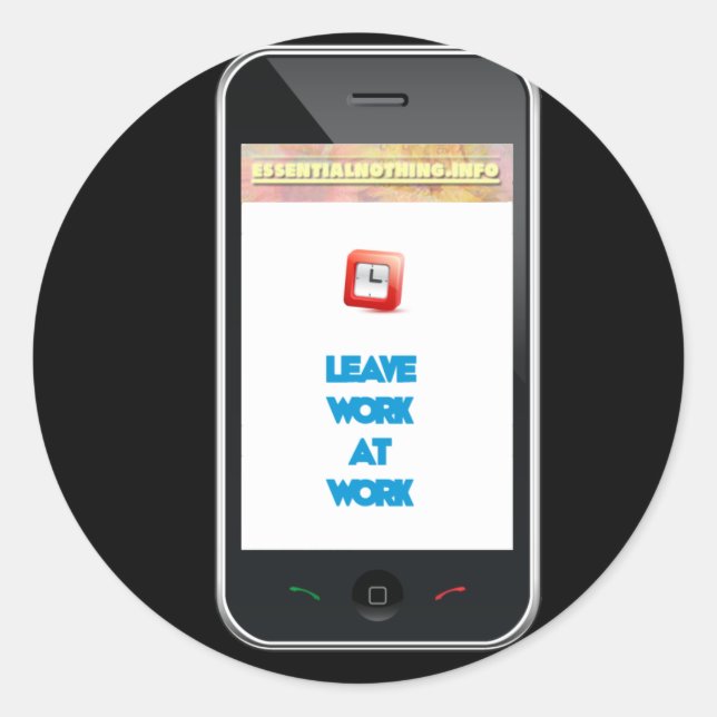 Smartphone advice classic round sticker (Front)